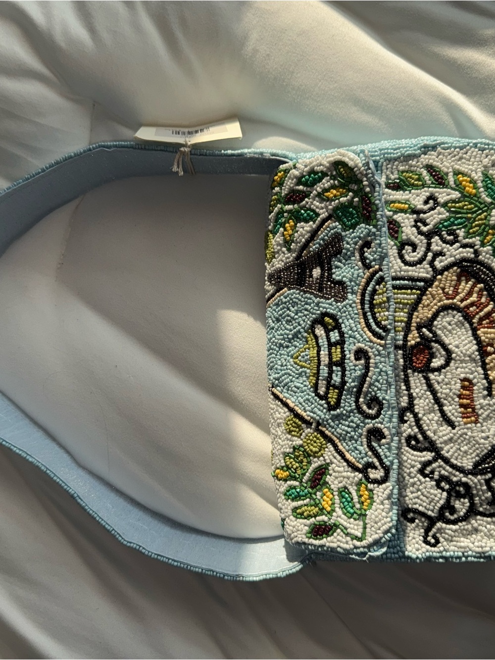 Paris Beaded Shoulder Bag Handmade in India New With Tags